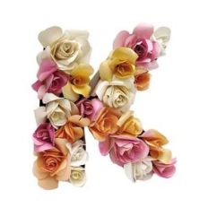 3d floral letter K