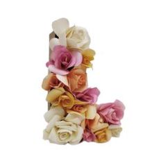 3d floral letter L