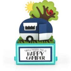 rectangle pop up card camper