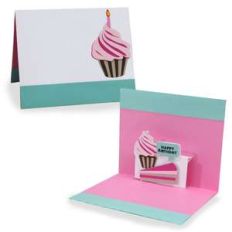 pop up card - cupcake and cake