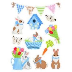spring bunny stickers