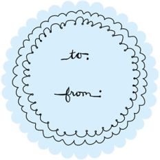 scallop gift tag