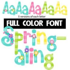 springaling color font