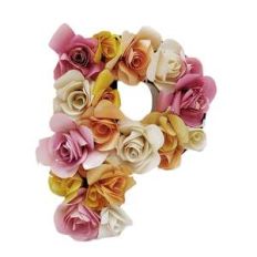 3d floral letter P