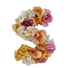 3d floral letter S