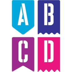 garland letters abcd