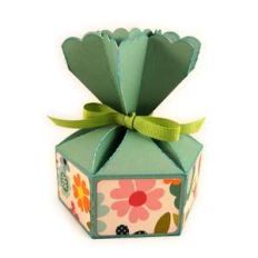box short 3d petal folds top ruffle