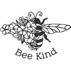bee kind bee with flowers
