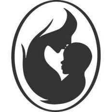 mother and baby silhouette
