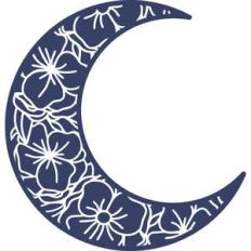 floral crescent moon mandala