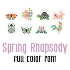 spring rhapsody full color font