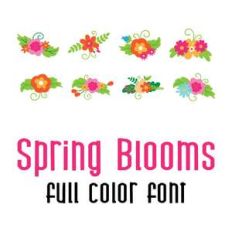 sweet blooms full color font