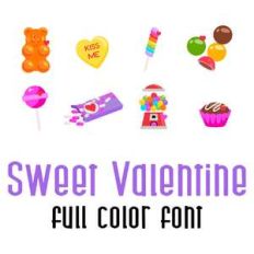 sweet valentine full color font