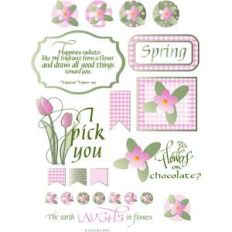 spring flowers and quotes stickers
