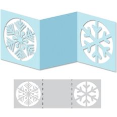 snowflake z-fold card