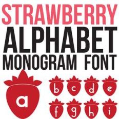 cg strawberry monogram