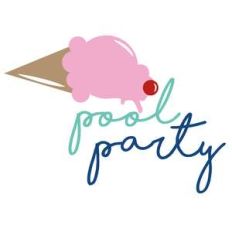 pool party and spilled ice cream