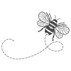 bee with dash line