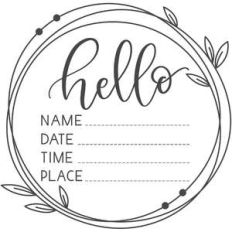 hello personalized baby sign