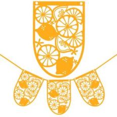 lemons bunting flag garland