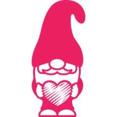 gnome with scribbled heart