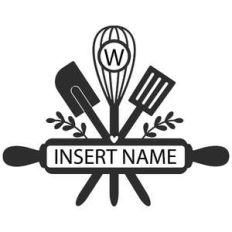 kitchen utensils monogram