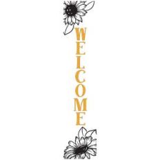 sunflowers welcome vertical design