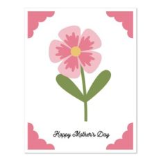 a2 insert card flower mother's day
