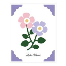 a2 insert card flower hello friend