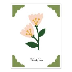a2 insert card flower thank you