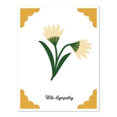 a2 insert card flower with sympathy
