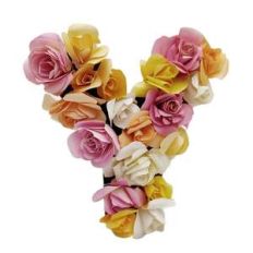 3d floral letter Y