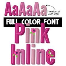 pink inline color font