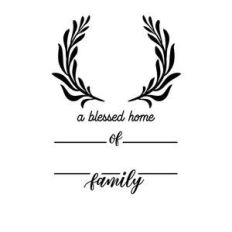 family name template with leaf wreath
