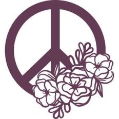 peace sign with flowers