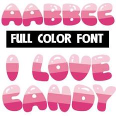 I love candy color font