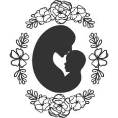 floral mom and baby