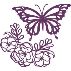 butterfly and flowers