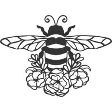 bee with flowers