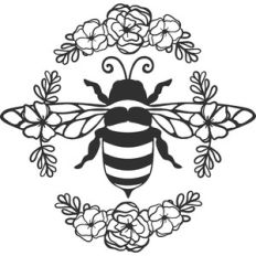 bee with flowers