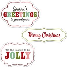 3 print and cut christmas labels