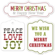 3 print and cut christmas labels