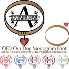 qfd our dog monogram font