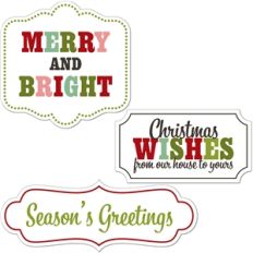 3 print and cut christmas labels