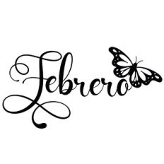 febrero butterfly word
