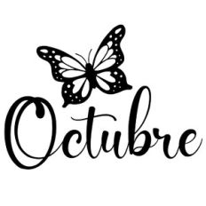 octubre butterfly word