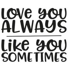 love you always like you sometimes