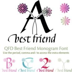 qfd best friend monogram font