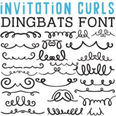 cg invitation curls dingbats