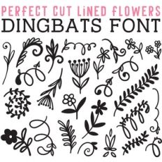 cg perfect cut lined flowers dingbats